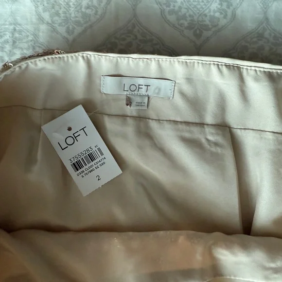 LOFT Sequin Floral Mini Skirt - Pink, Yellow, Blue - Picture 4 of 4